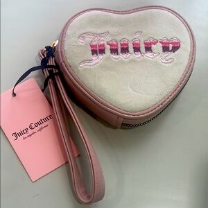 Juicy Couture Pink Heart-shaped Wristlet Bag NWT